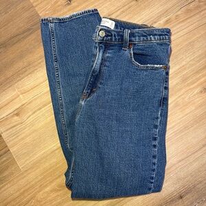 Abercrombie & Fitch Ankle Straight Ultra High Rise Blue Jeans Size 12L
